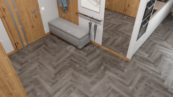 Кварцвиниловая плитка (Елочка) Alpine Floor PARQUET LIGHT Дуб Мерга ЕСО 13-13